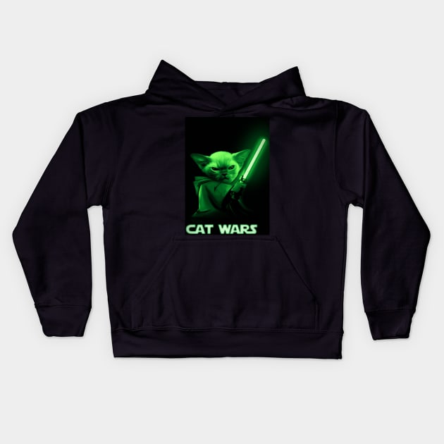 Cat wars Kids Hoodie by Dawaly